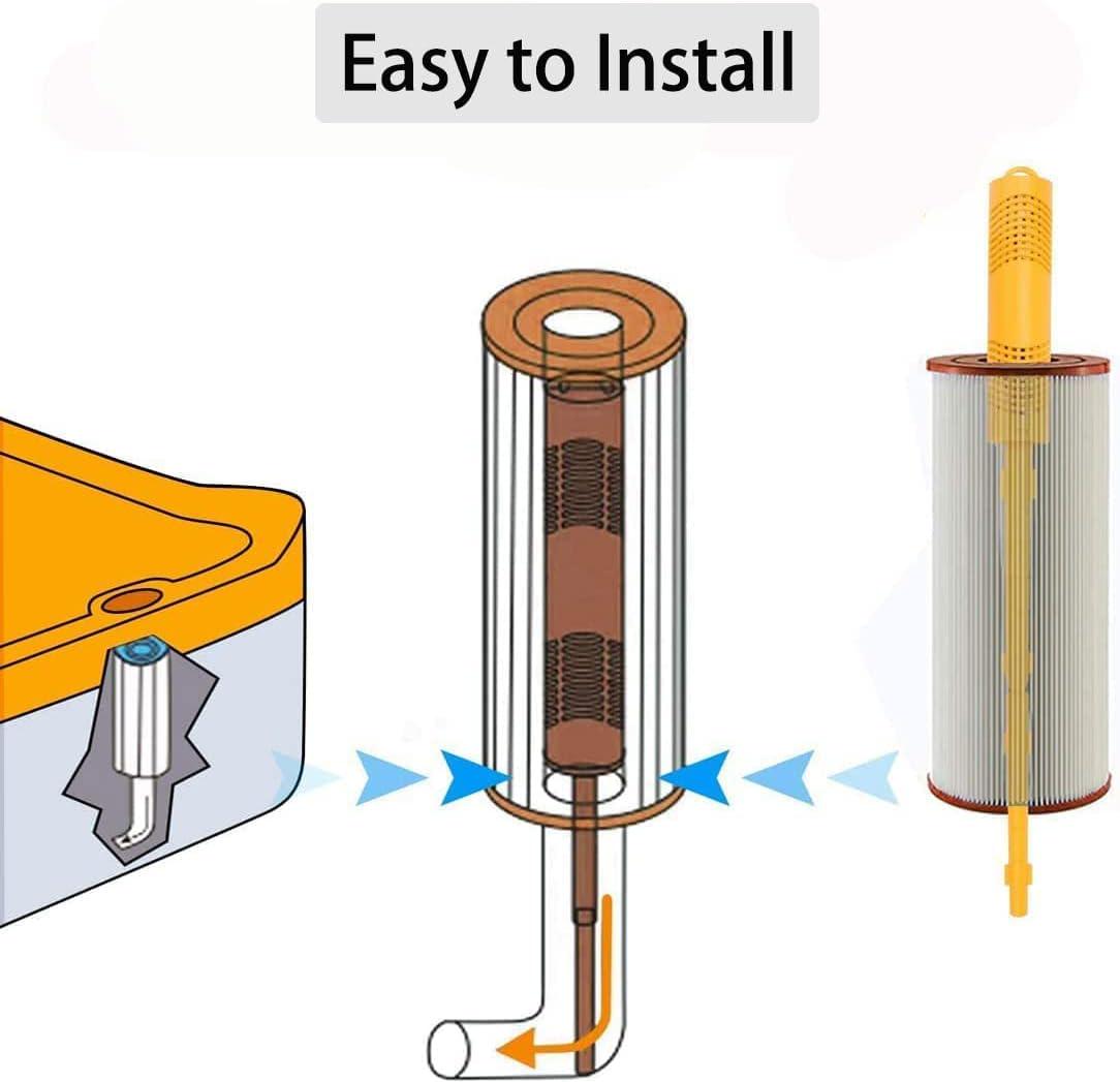 2 Pack Spa Mineral Sticks Parts Cartridge For Hot Tub Swimming Pool Fish Pond Filter, Last For 4 Month(Yellow)