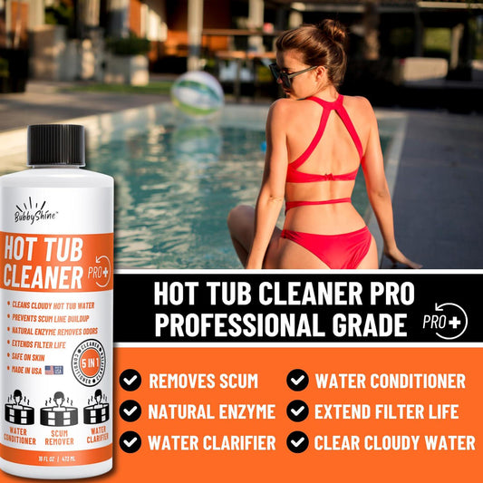 5in1 Weekly Spa Protector All In One Hot Tub Cleaner - Natural Enzyme Spa Clarifier, Conditioner, Inflatable Hot Tub Chemicals Starter Kit, Spa Chemicals For Hot Tub Spa Cleaner, 16 Weeks