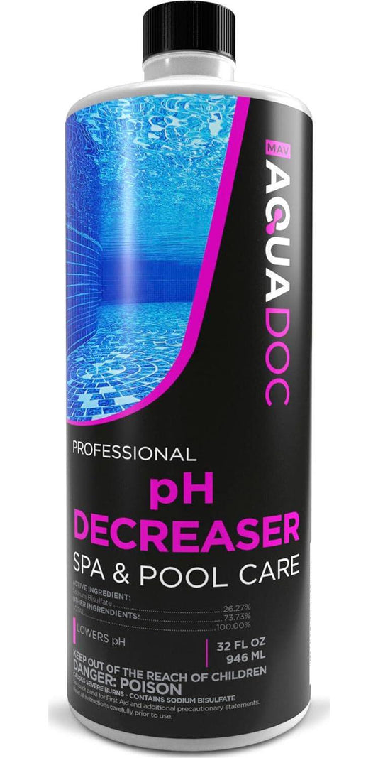 AquaDoc PH Decreaser - PH Down For Hot Tub Spa - Hot Tub Chemicals PH Decreaser PH For Hot Tub And Spa - Spa Down And PH Minus Chemicals For Hot Tub Maintenance - Hot Tub PH Reducer - 32oz