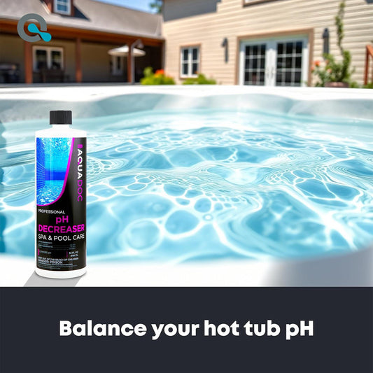 AquaDoc PH Decreaser - PH Down For Hot Tub Spa - Hot Tub Chemicals PH Decreaser PH For Hot Tub And Spa - Spa Down And PH Minus Chemicals For Hot Tub Maintenance - Hot Tub PH Reducer - 32oz