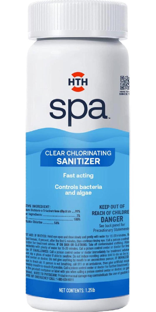 HTH Spa 86134 Clear Chlorinating Sanitizer, Spa And Hot Tub Chemical Controls Bacteria And Algae, 2.25 Lbs