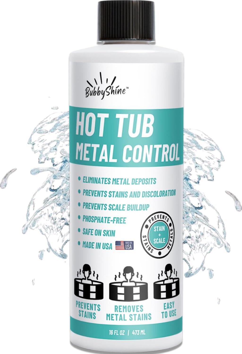 Hot Tub Metal Remover - Spa Metal Gone Hot Tub Cleaner, Metal Out Spa Metal Remover For Hot Tub, Stain And Scale Control For Hot Tub, Spa Cleaner For Hot Tub Chemicals