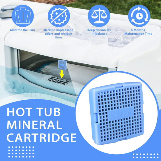 Hot Tub Mineral Sanitizer For Hot Tubs Filter, Cleans And Clarifies Last For 4 Months Treats, 2 Pack