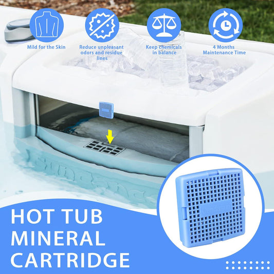 Hot Tub Mineral Sanitizer For Hot Tubs Filter, Spas Filter, Cleans And Clarifies Last For 4 Months Treats 1 Pack