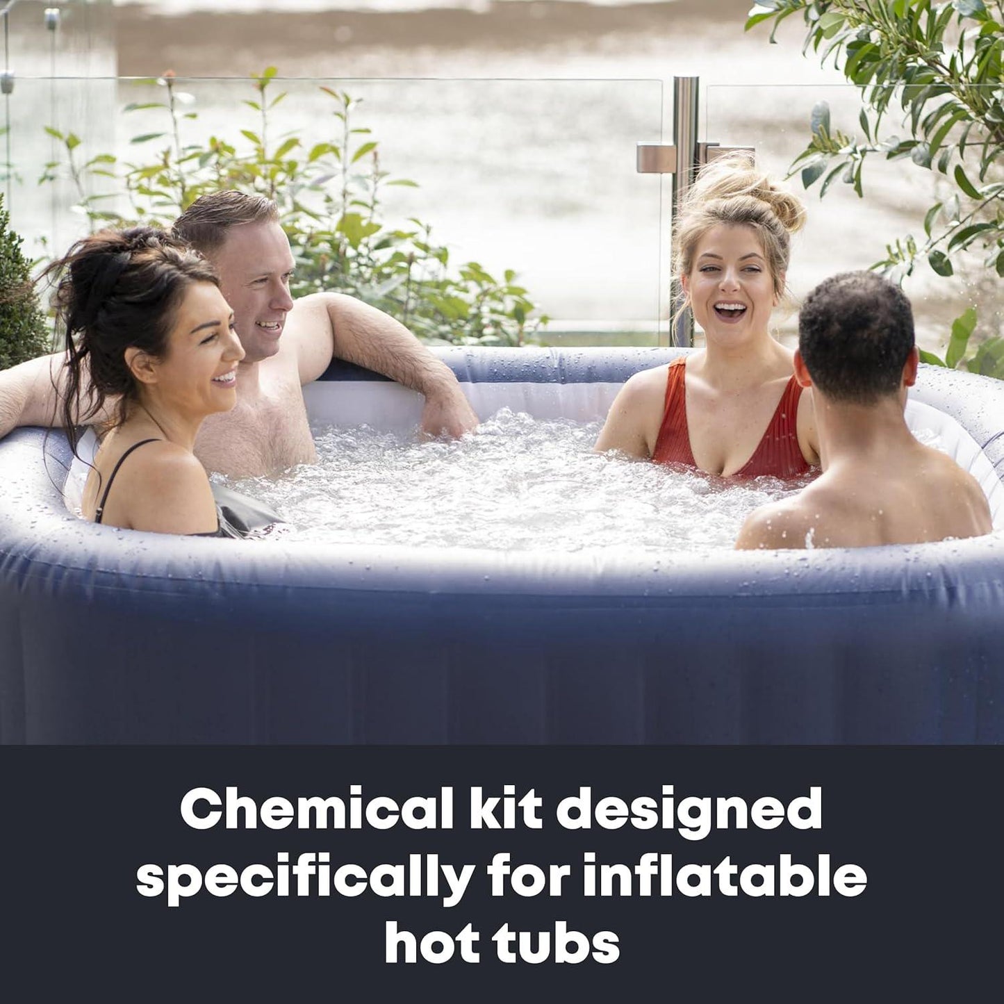 Inflatable Hot Tub Chemical Kit With Chlorine - Inflatable Spa Starter Kit - Convenient Hot Tub Starter Kit And PH Control Kit - AquaDoc Inflatable Hot Tub Chemicals