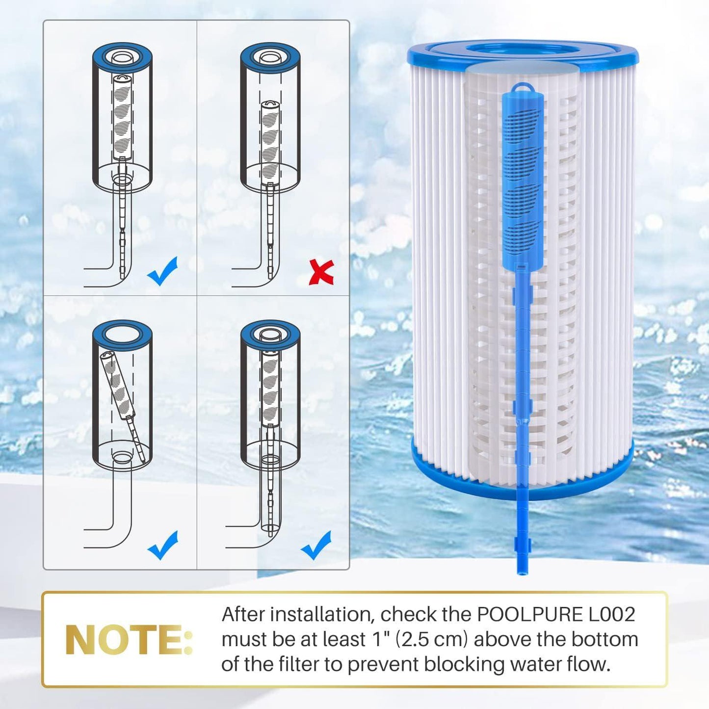 POOLPURE Hot Tub Mineral Stick, Silver Mineral Ion Cartridge, Spa Silver Ion Sanitizer (3 Pack)