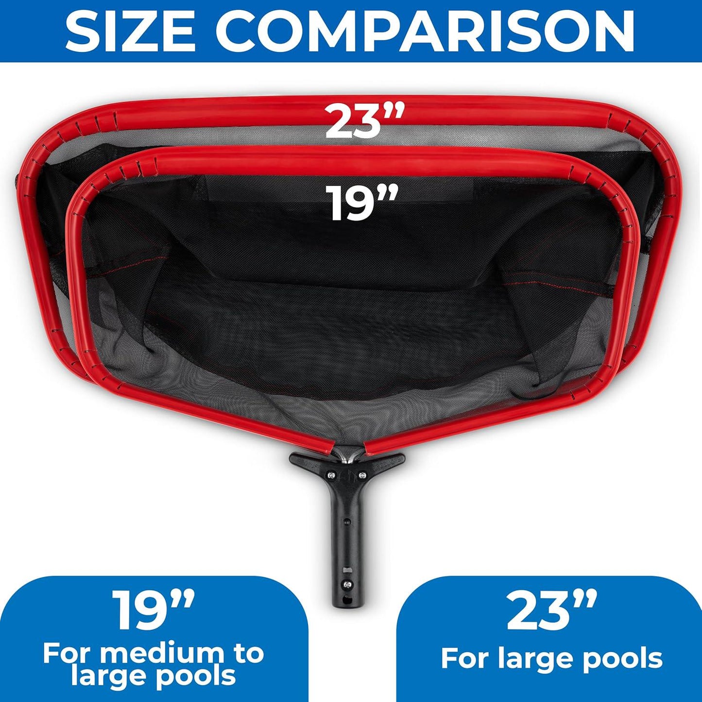 ProTuff Pool Skimmer Nets - 23 - Unlimited Free Replacements - Pro Grade Is 3X Faster Than Other Cleaning Tools - Nearly 24 Inch