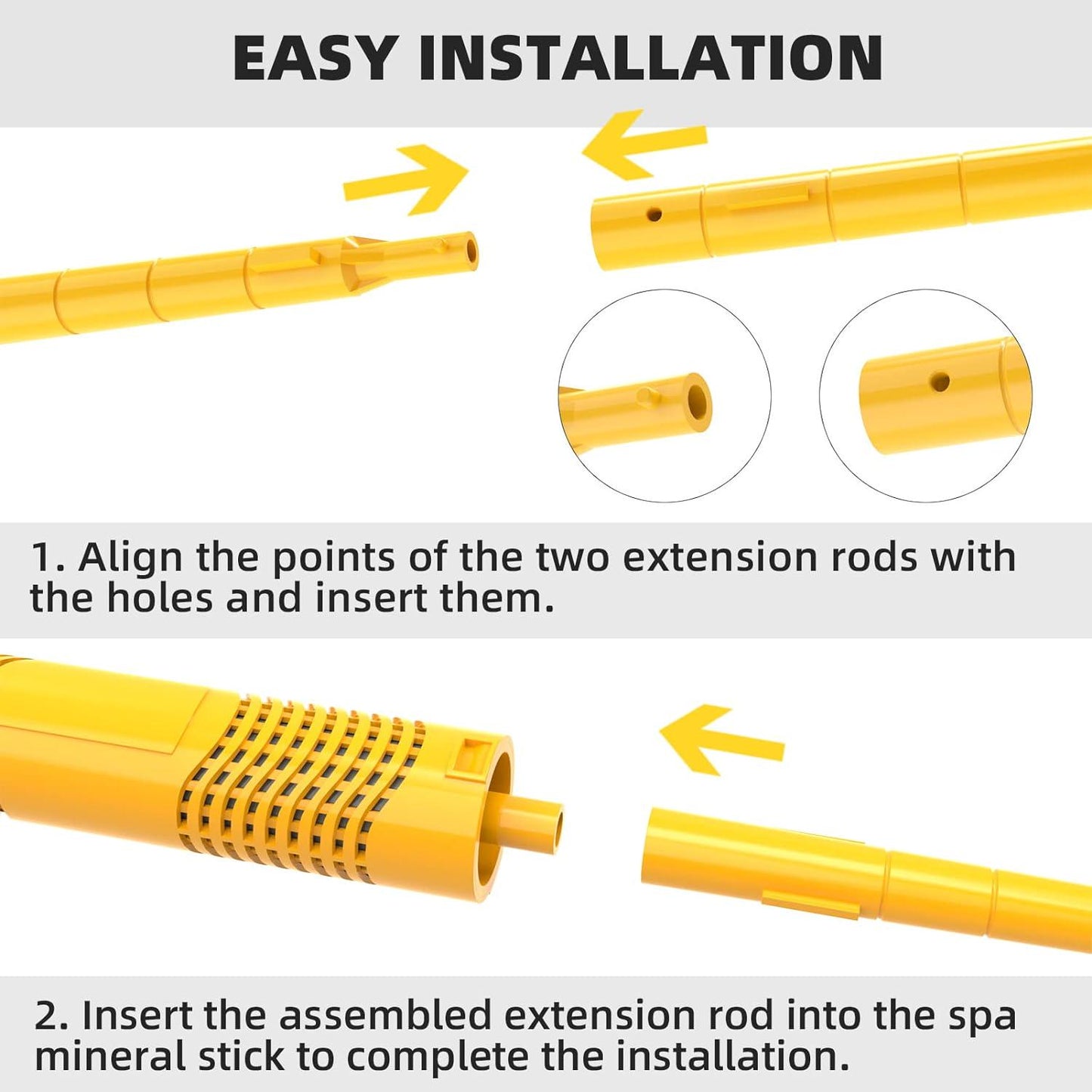 ROYOR Spa Mineral Sticks For Hot Tub Supplies, Hot Tub Mineral Stick Inserts Filter Cartridge - 2 Pack