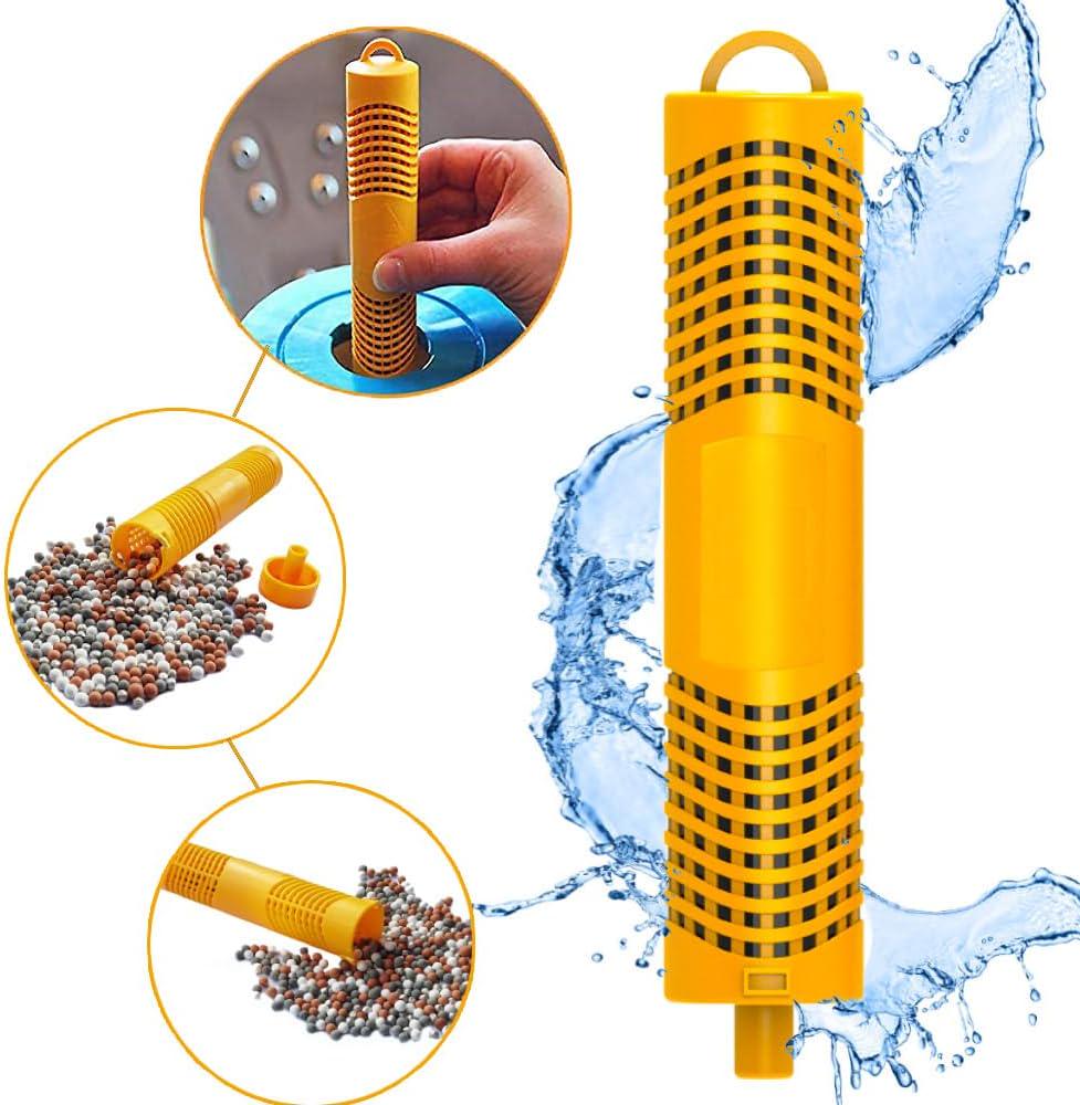 Spa Mineral Sticks For Hot Tub Supplies, Hot Tub Stick With 4 Months Lifetime Cartridge Universal For Hot Tub &Pool, Filter Cartridge Keeps Spa Water Crystal Clear (Yellow,1-Pack)