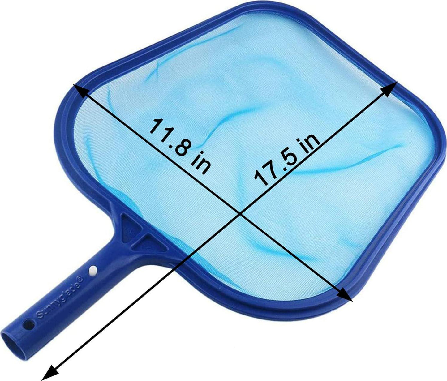 Sunnyglade Swimming Pool Cleaner Supplies/Professional Heavy Duty Pool Leaf Rake Fine Mesh Frame Net/Swimming Pool Cleaning Leaf Skim Net (Blue)