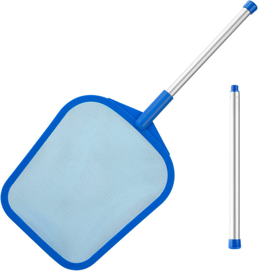 Tavaleu Pool Skimmer, Hot Tub Skimmer Spa Net With Pole, 26'', Ultra Fine Mesh Skimmer Rake, Swimming Pool Leaf Skimmer Net With Aluminum Pole, Spa Hot Tub Skimmer For Fast Cleaning, Leaves, Debris